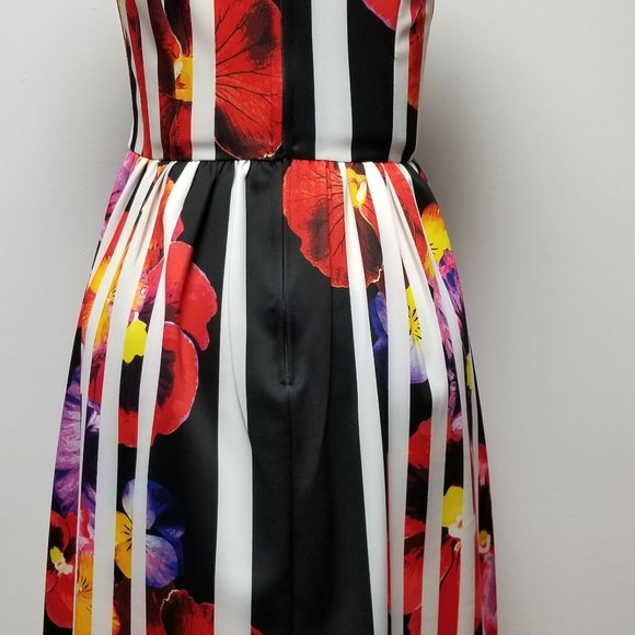 Handmade Floral and Stripe Dress - Picture 2 of 3